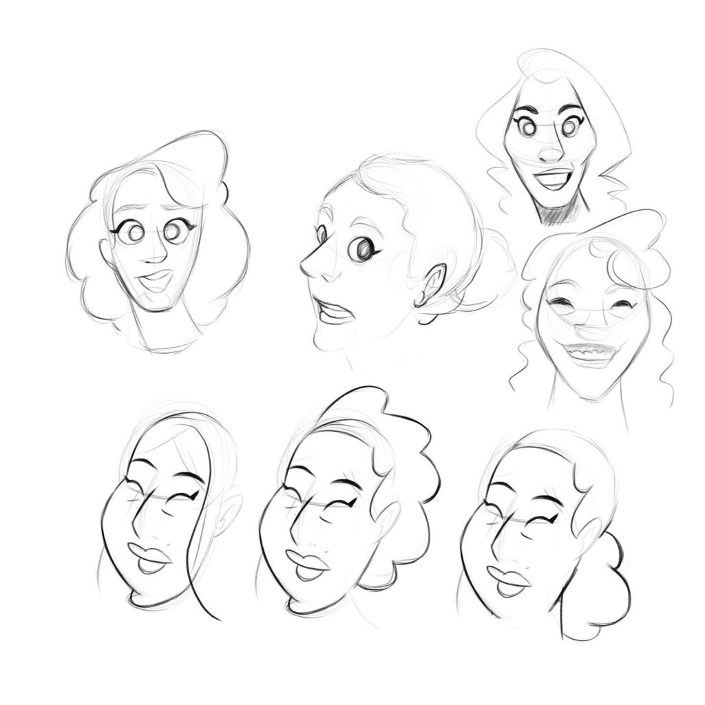 First pass for head shapes and expressions.